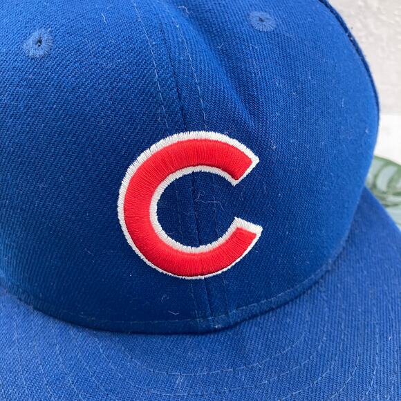 New Era 59fifty Blue Chicago Cubs Baseball MLB Embroidered On-Field Fitted Hat - Picture 12 of 12